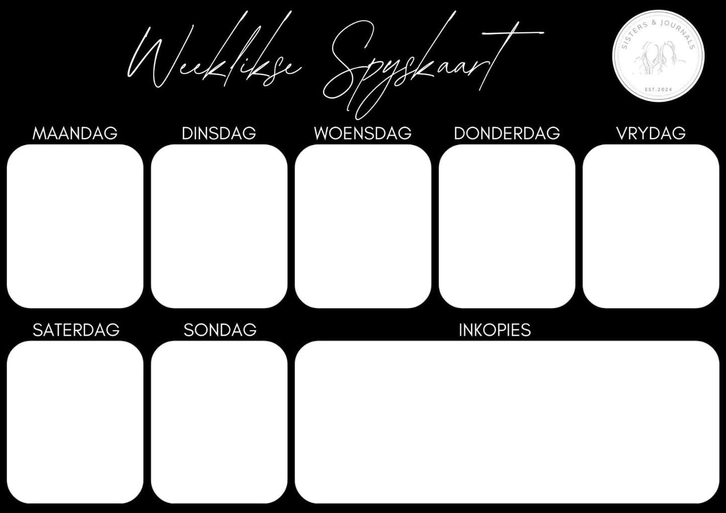 Magnetic Weekly Meal Planner