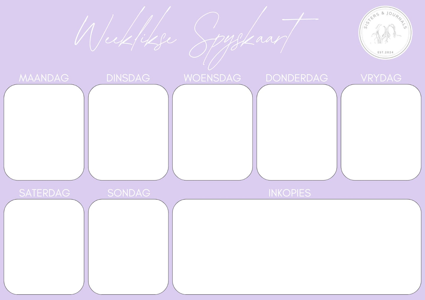 Magnetic Weekly Meal Planner