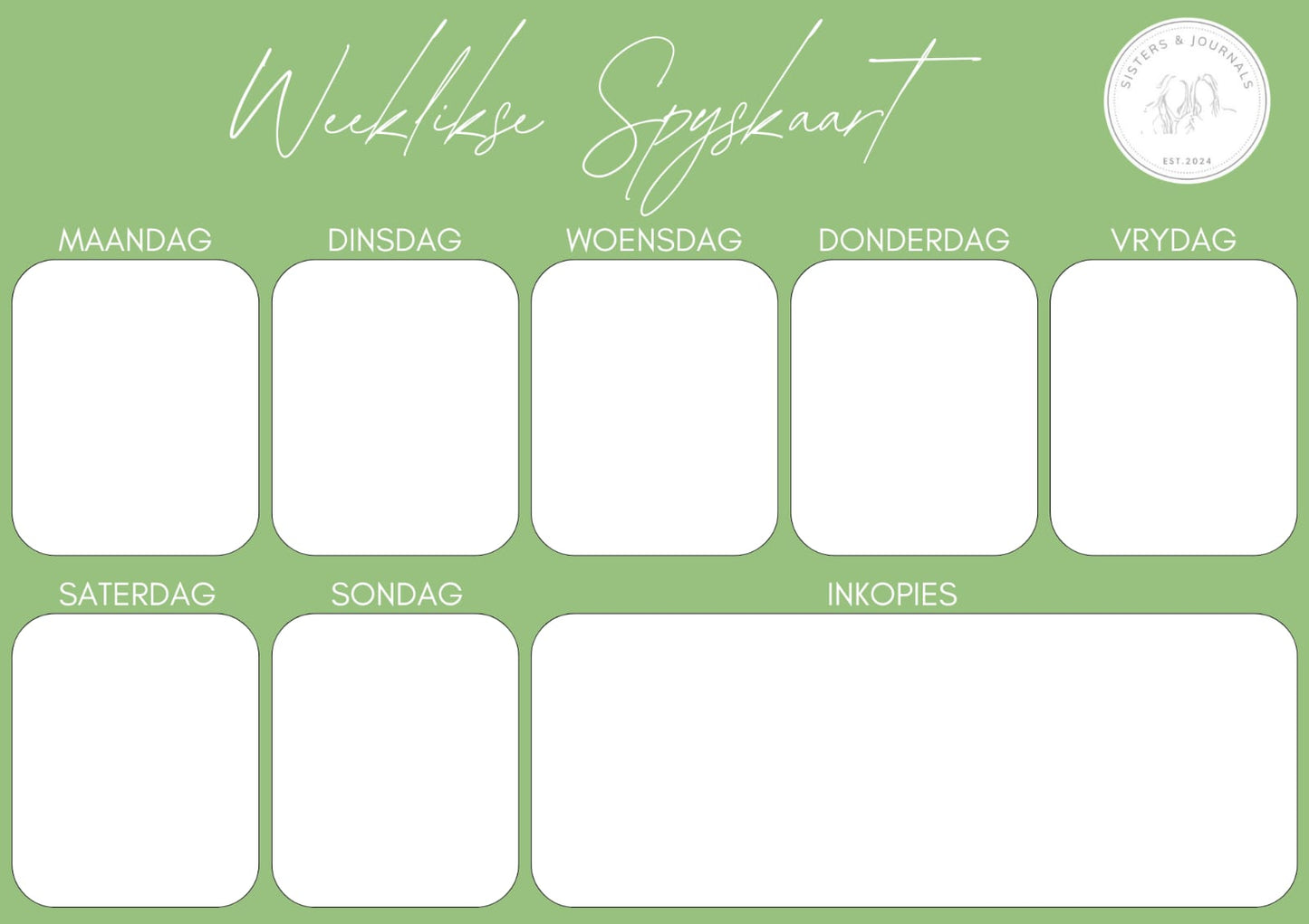 Magnetic Weekly Meal Planner