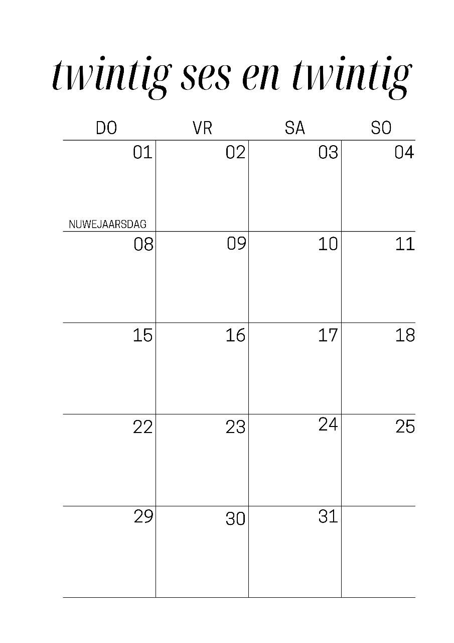 Juffrou Beplanners 2026 - A4 (Gr R tot 3)