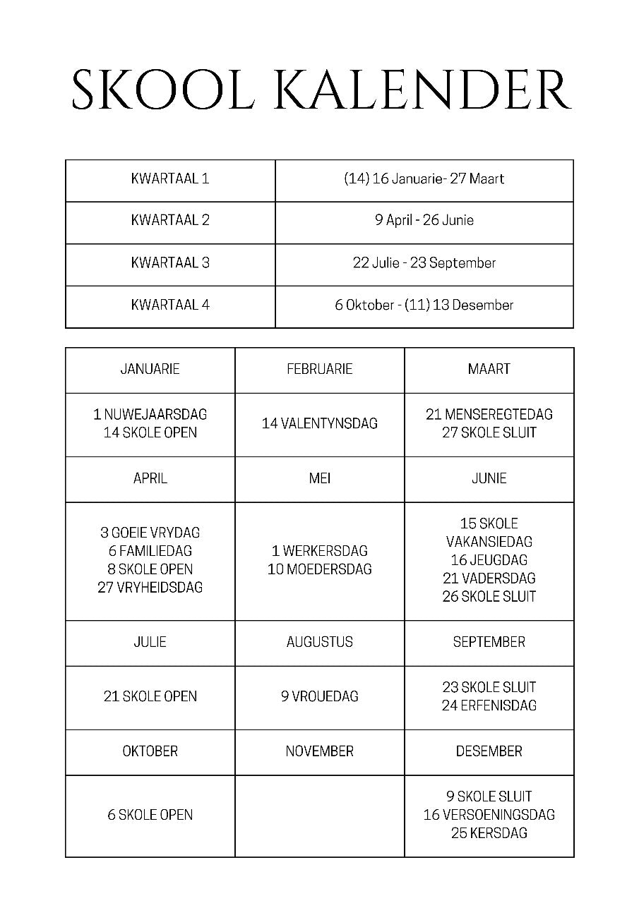 Juffrou Beplanners 2026 - A4 (Gr R tot 3)