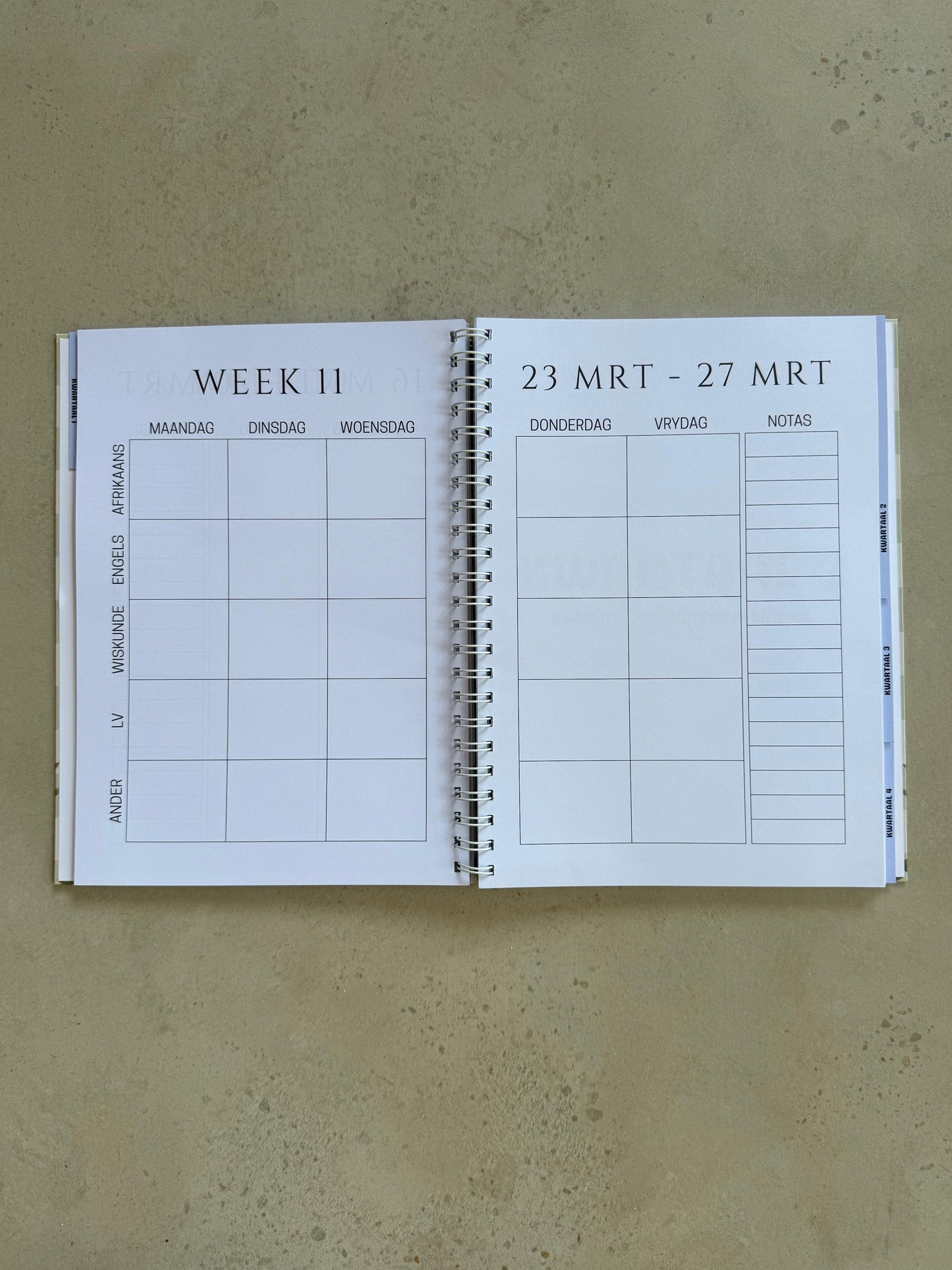 Juffrou Beplanners 2026 - A4 (Gr R tot 3)